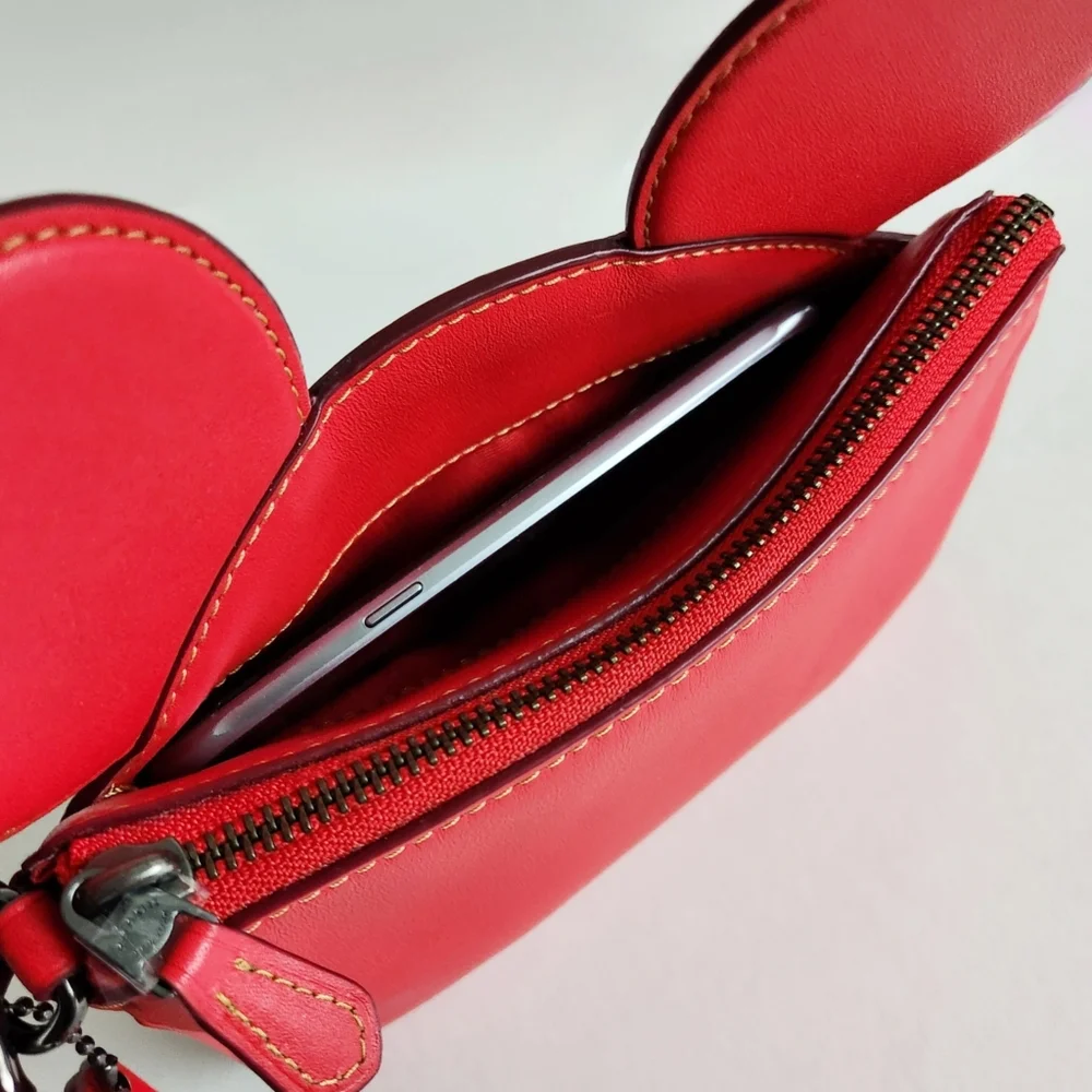 Coach × Disney Red Mickey Wristlet With Detachable Strap & Hang Tag - Picture 3 of 16
